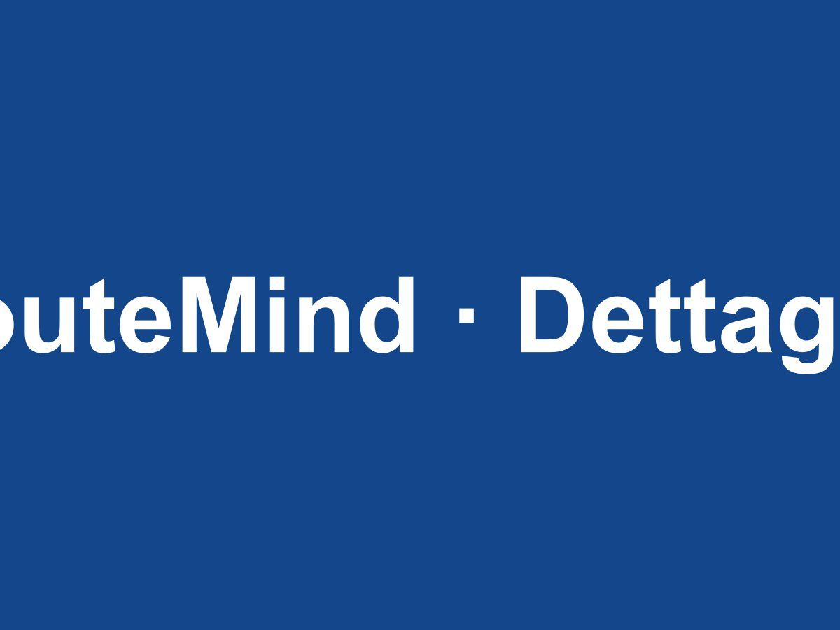 RouteMind — schermata di dettaglio