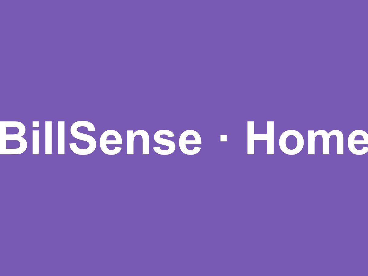 BillSense — schermata principale
