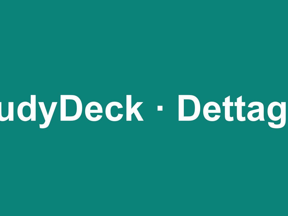 StudyDeck — schermata di dettaglio