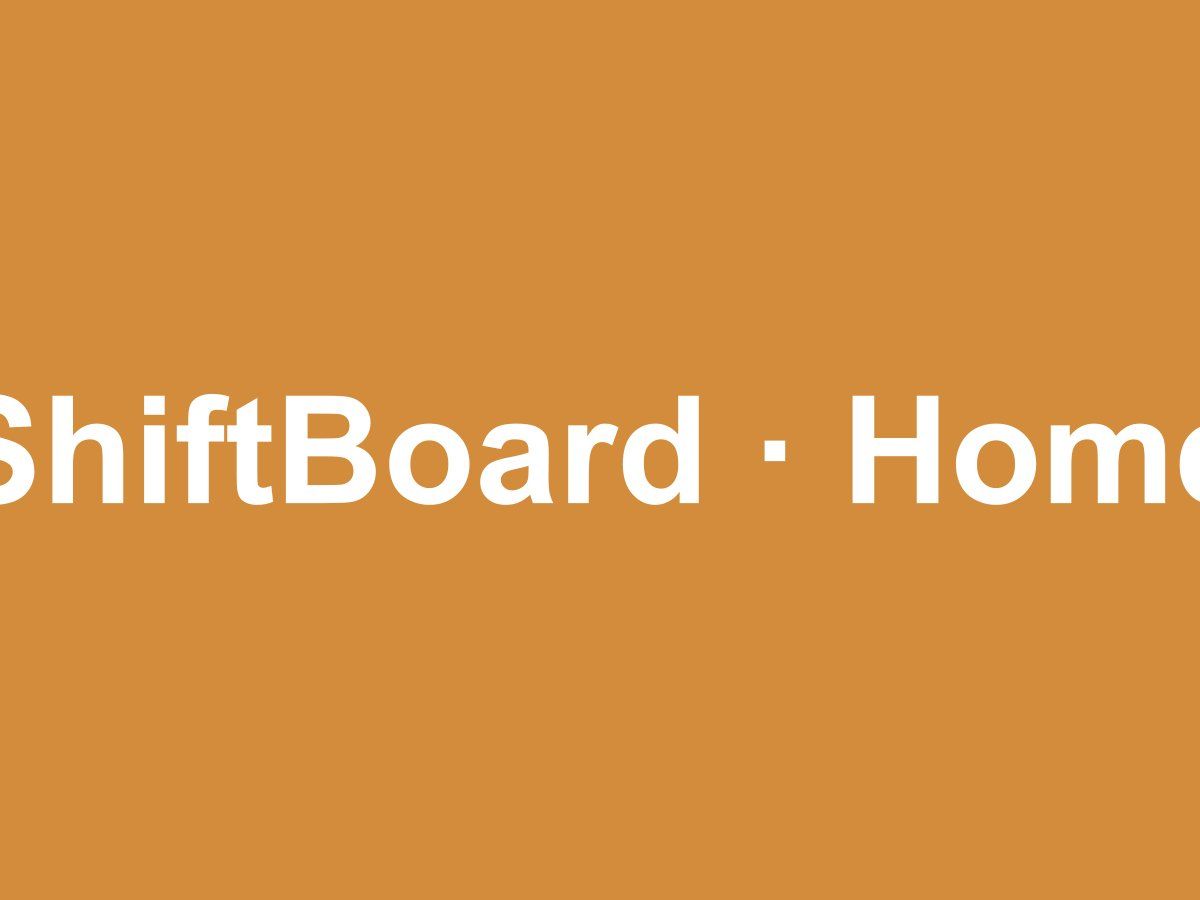 ShiftBoard — schermata principale